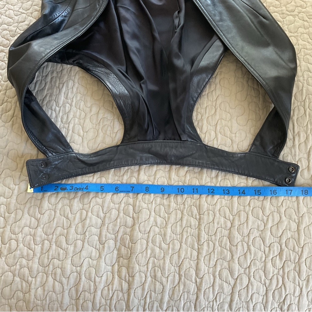 Black Leather Halter Dress - Picture 9 of 16